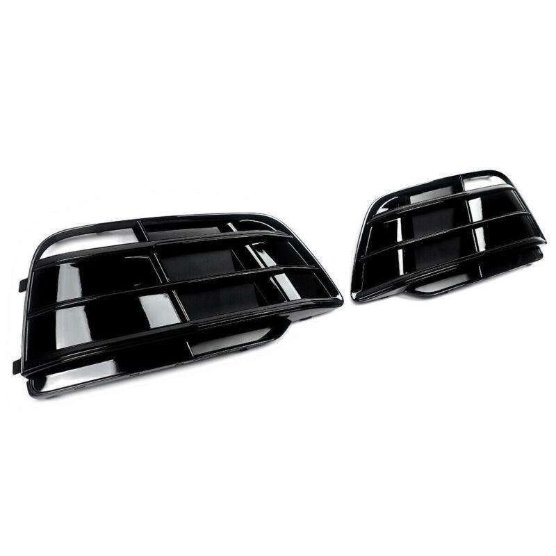 For Audi SQ5 Q5 S-Line 2018-2020 Black Pair Bumper Fog Light Cover Bezel Grille