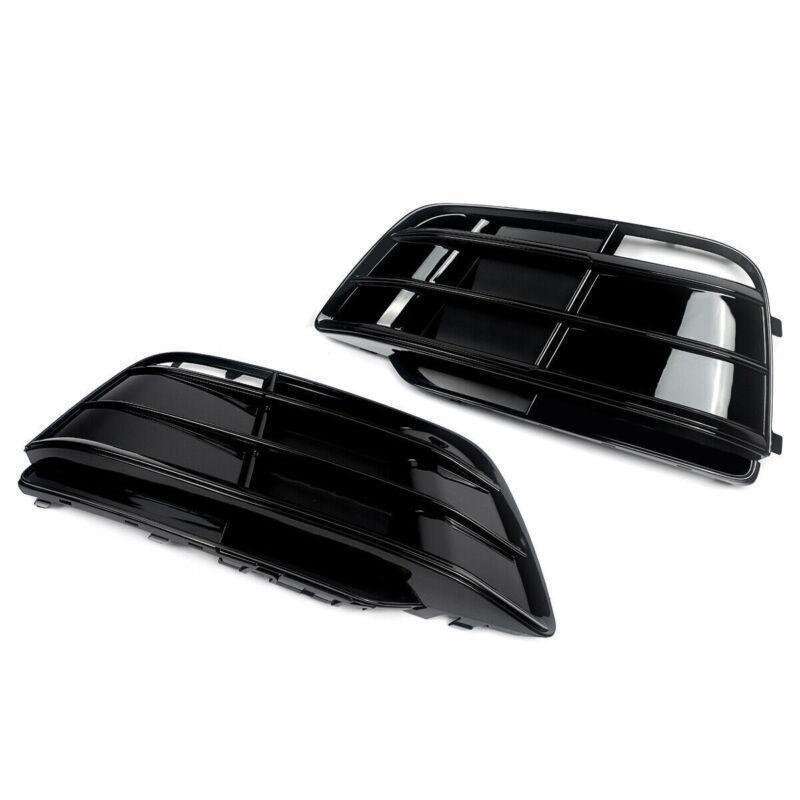 For Audi SQ5 Q5 S-Line 2018-2020 Black Pair Bumper Fog Light Cover Bezel Grille