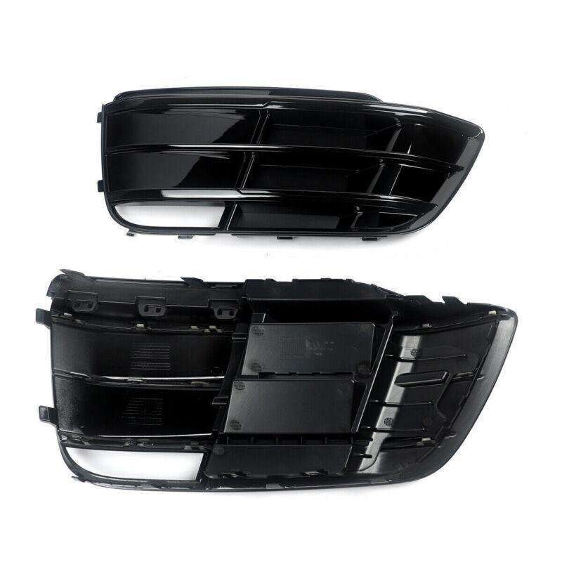 For Audi SQ5 Q5 S-Line 2018-2020 Black Pair Bumper Fog Light Cover Bezel Grille