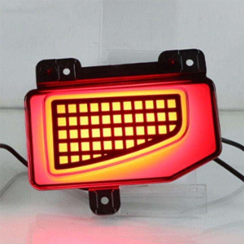 2pcs Rear Fog&amp;Brake Taillight Bumper Reflector Lights For Jeep Gladiator 19-22