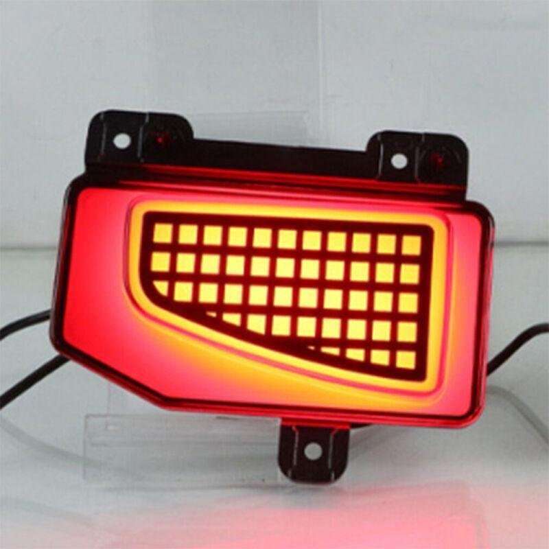 2pcs Rear Fog&amp;Brake Taillight Bumper Reflector Lights For Jeep Gladiator 19-22