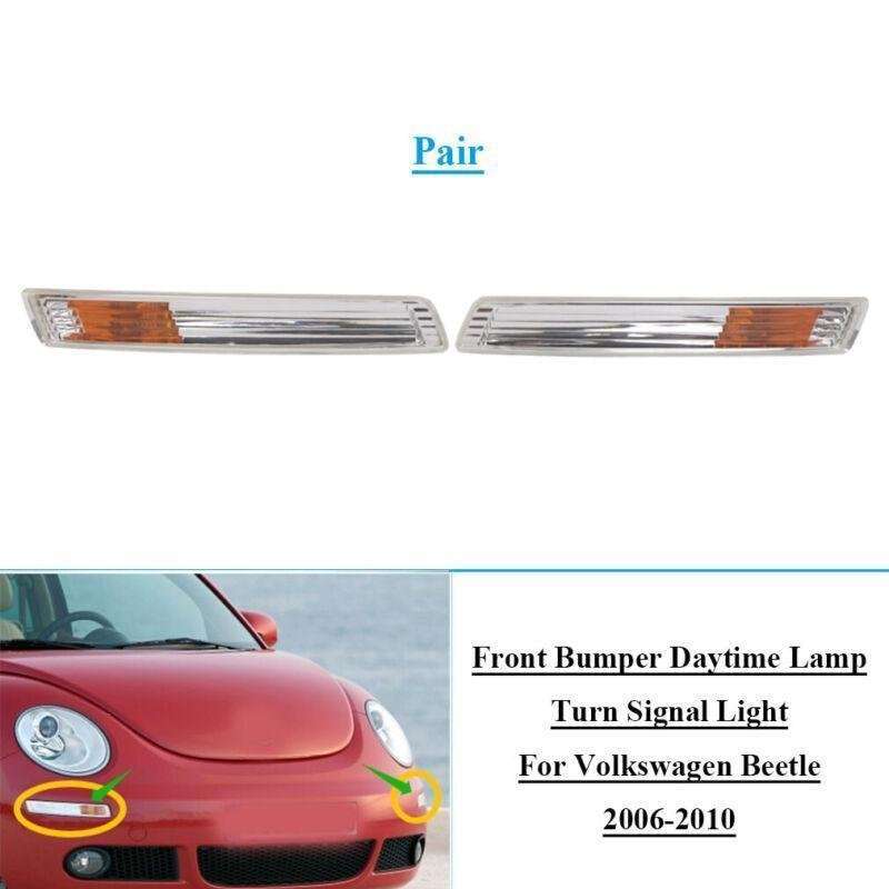 Front Bumper Daytime Lamp Turn Signal Light For Volkswagen Beetle 06-10 Pair