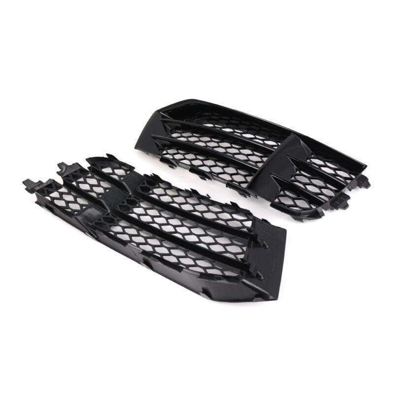 2pcs Set Front Bumper Lower Grilles For Audi RS5 RS5C 2010-2016 Gloss Black