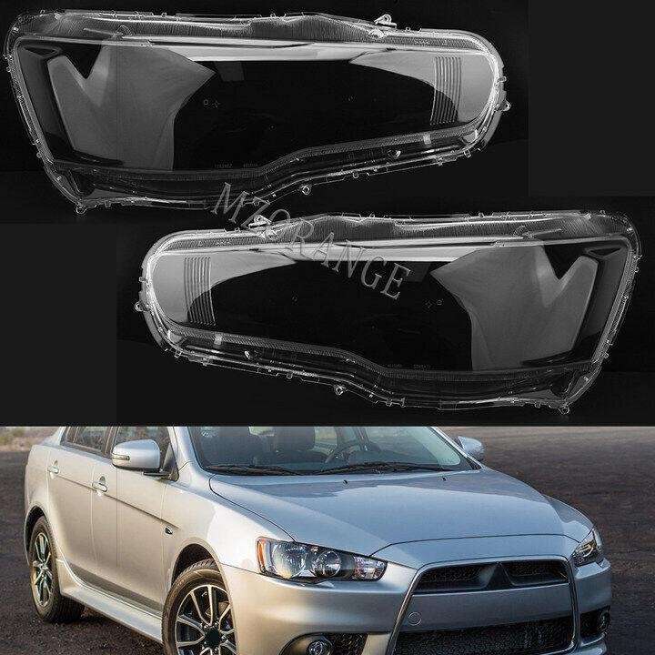 Pair Headlight Headlamp Lens Cover For Mitsubishi Lancer EX 2008 09 10 11 12-15