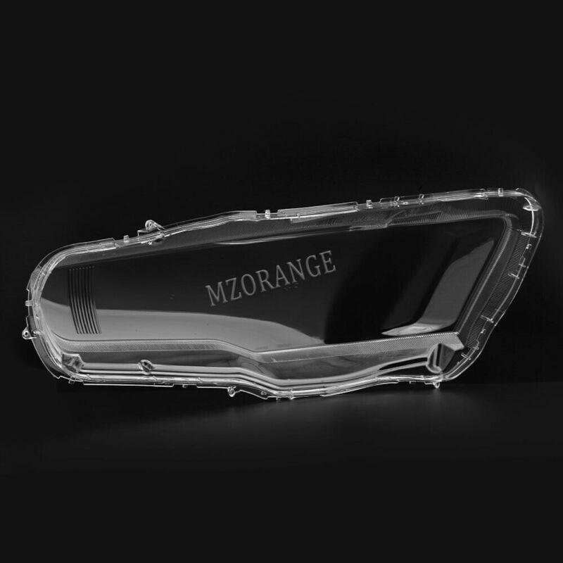 Pair Headlight Headlamp Lens Cover For Mitsubishi Lancer EX 2008 09 10 11 12-15