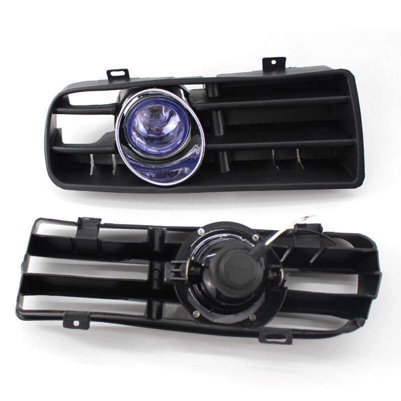 Pair Of Front Bumper Grill Blue Fog Light Grille fit for VW Golf MK4 1997-2003