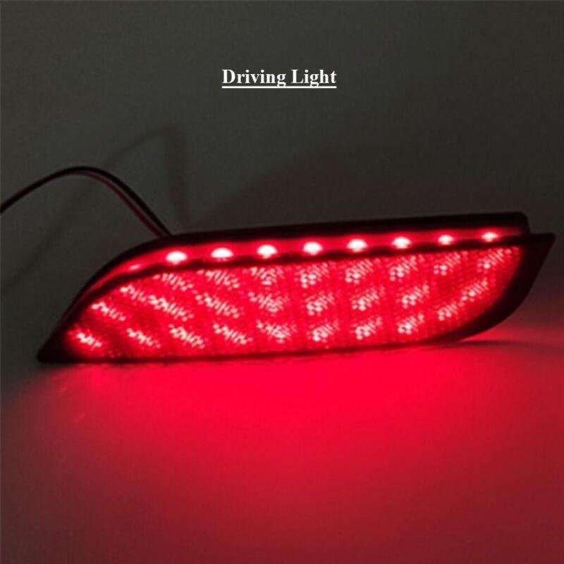 2x Red Rear Taillight Bumper Reflector Lights For Subaru Impreza, WRX 2007+