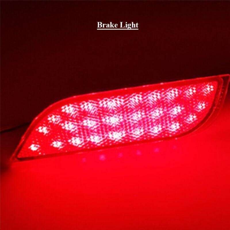 2x Red Rear Taillight Bumper Reflector Lights For Subaru Impreza, WRX 2007+