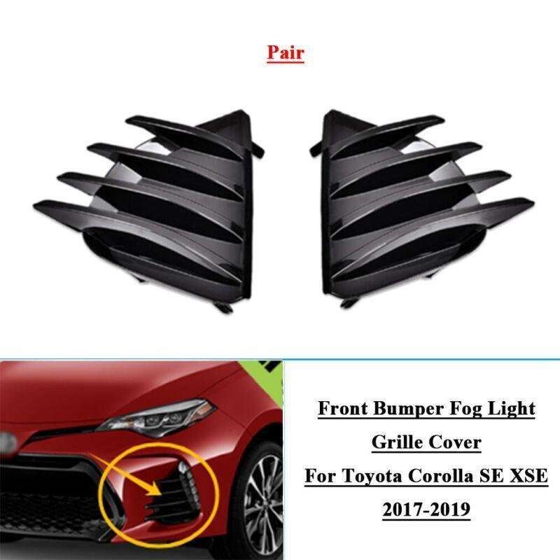 2x Front Bumper Fog Light Grille Cover For Toyota Corolla SE XSE 2017-2019 LR