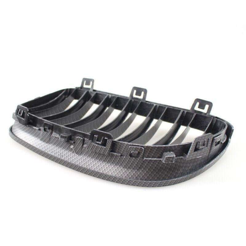Fit 3 Series BMW 10-14 E92 E93 Pair Coupe Carbon Fiber Printed Grille Dual Slat