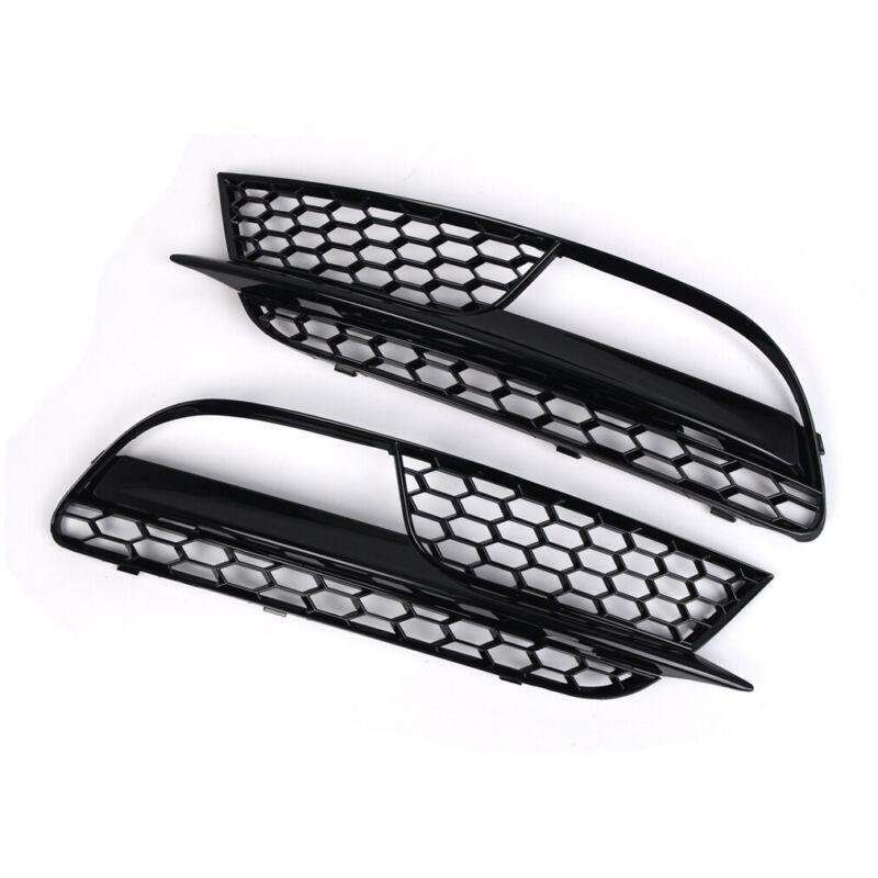Black Front Bumper Fog Light Lamp Grille Covers For Audi A5 2012-2016 Pair