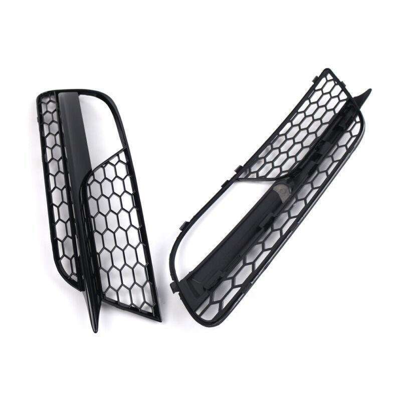 Black Front Bumper Fog Light Lamp Grille Covers For Audi A5 2012-2016 Pair