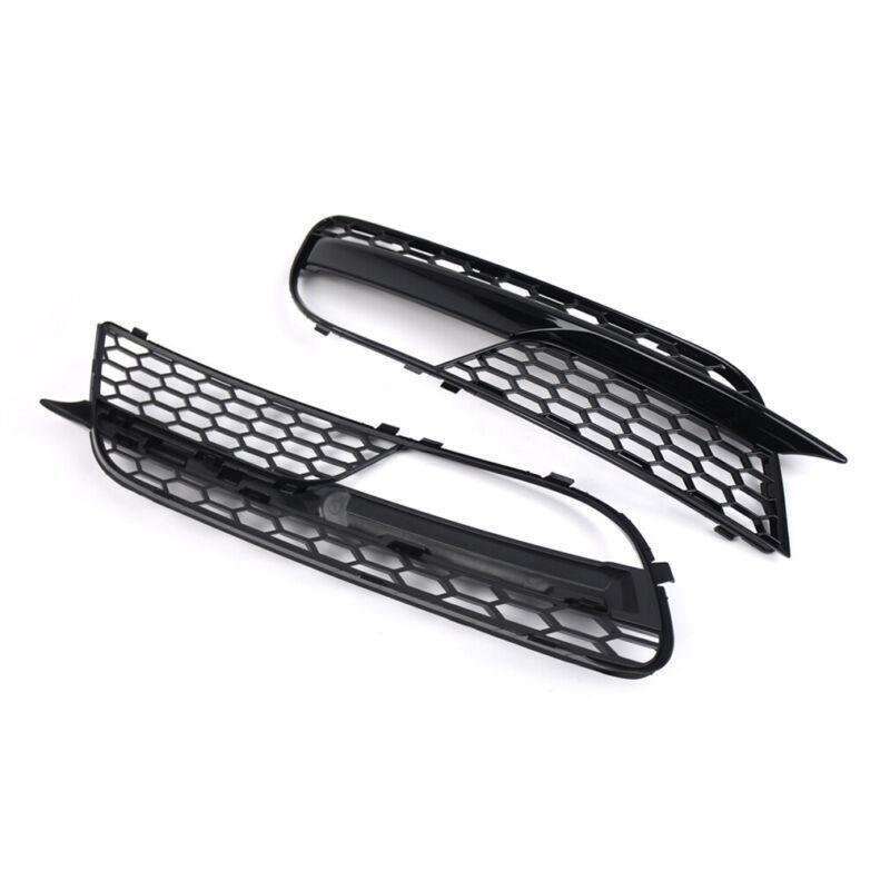Black Front Bumper Fog Light Lamp Grille Covers For Audi A5 2012-2016 Pair
