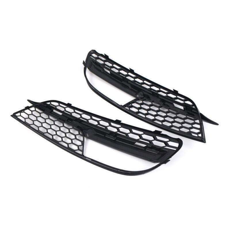 Black Front Bumper Fog Light Lamp Grille Covers For Audi A5 2012-2016 Pair