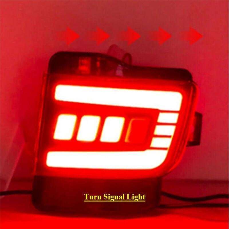 Red Rear Taillight Bumper Reflector Light For Toyota Land Cruiser 16-20 Pair A