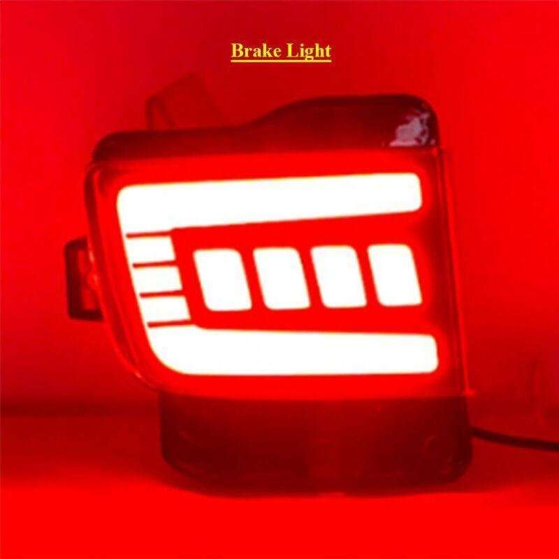 Red Rear Taillight Bumper Reflector Light For Toyota Land Cruiser 16-20 Pair A