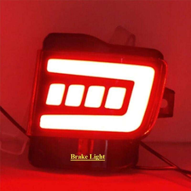 Red Rear Taillight Bumper Reflector Light For Toyota Land Cruiser 16-20 Pair B