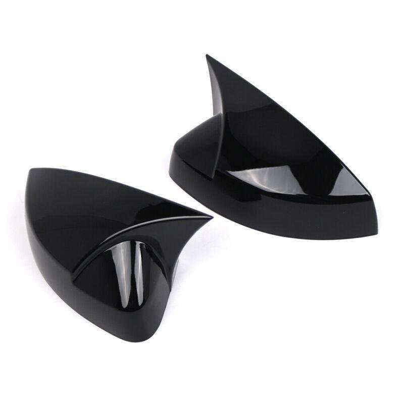 2x Rear View Wing Mirror Cover Caps For Audi A3/S3/RS3 Models 14-19 Gloss Black