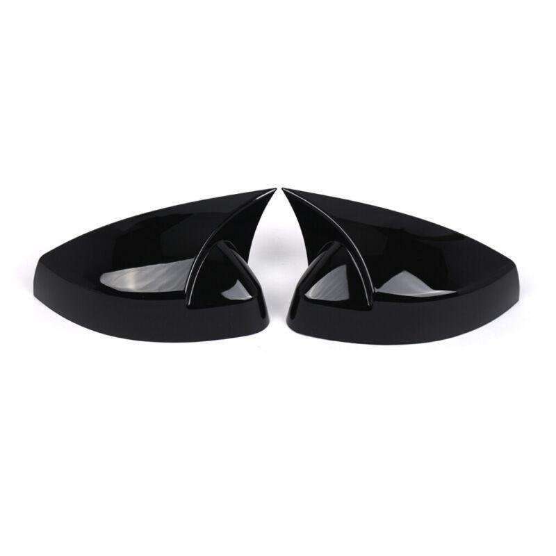 2x Rear View Wing Mirror Cover Caps For Audi A3/S3/RS3 Models 14-19 Gloss Black