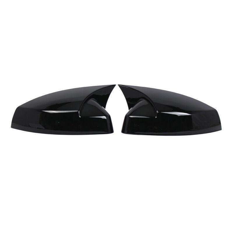 2x Rear View Wing Mirror Cover Caps For Audi A3/S3/RS3 Models 14-19 Gloss Black