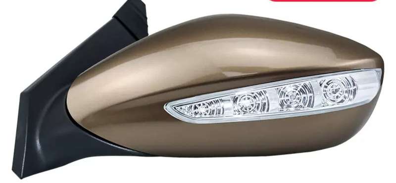 Gold Right For Hyundai Sonata 8th 10-14 Rearview Mirror Door Assembly 8 Wires