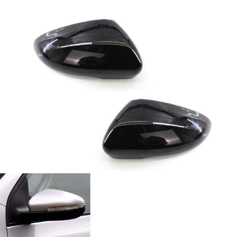 L&amp;R Gloss Black Wing Rearview Mirror Cover Cap Set Fit for VW Golf MK6 2009-13