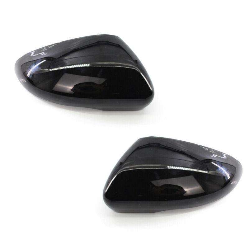 L&amp;R Gloss Black Wing Rearview Mirror Cover Cap Set Fit for VW Golf MK6 2009-13