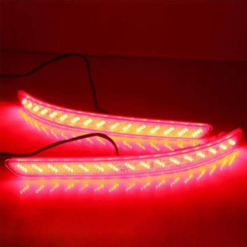 Rear Fog&amp;Brake Taillight Bumper Reflector Lights For Kia Pegas 2017-2020 Pair A