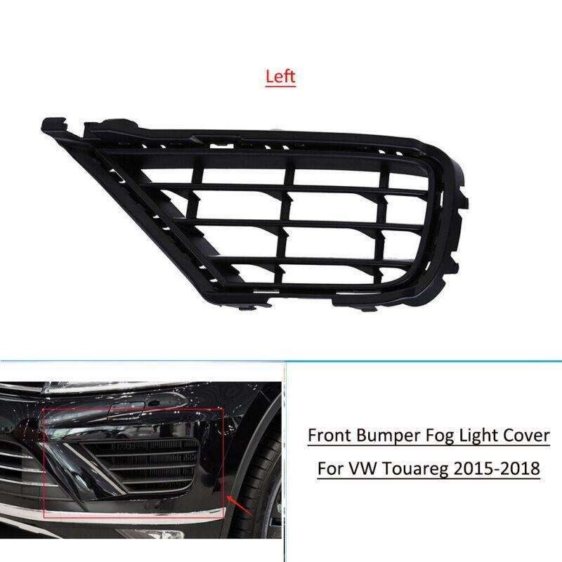 Left Side Front Bumper Fog Light Grille Cover Fits For VW Touareg 2015 2016 2017