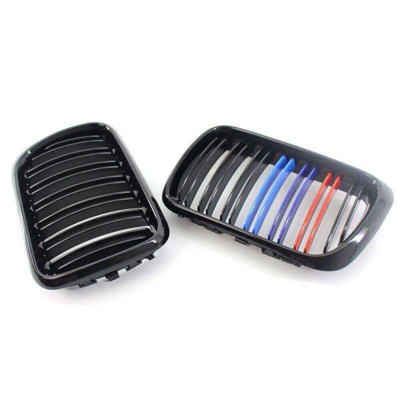 Gloss Black M-Color Dual Slat Front Grille Fit for BMW E36 1997-1999 Grill