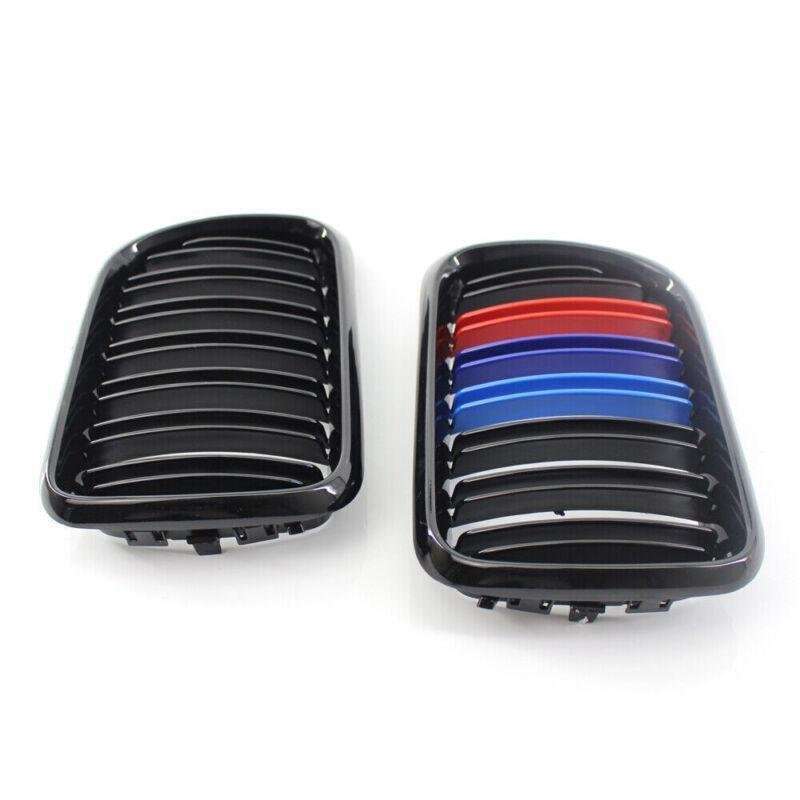 Gloss Black M-Color Dual Slat Front Grille Fit for BMW E36 1997-1999 Grill