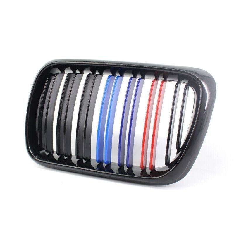 Gloss Black M-Color Dual Slat Front Grille Fit for BMW E36 1997-1999 Grill