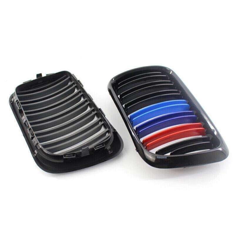 Gloss Black M-Color Dual Slat Front Grille Fit for BMW E36 1997-1999 Grill