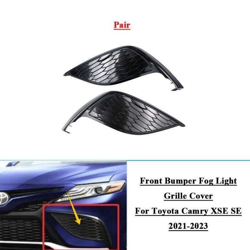 2x Front Bumper Fog Light Grille Cover For Toyota Camry XSE SE 2021-2023 LR