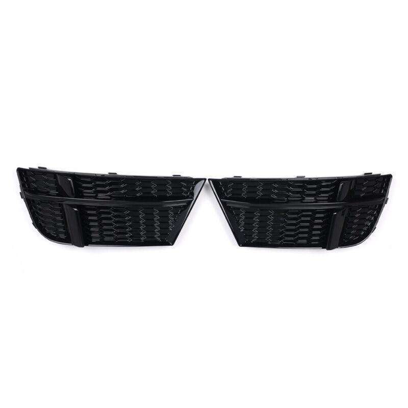 2pcs Front Bumper Fog Light Grille Covers Fits For Audi A3 S-Line S3 2017-2019