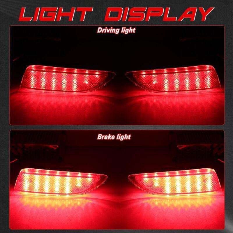 Rear Bumper Reflector Brake Lights For Toyota Corolla Lexus 2011-2013 LED Set