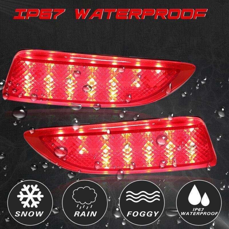 Rear Bumper Reflector Brake Lights For Toyota Corolla Lexus 2011-2013 LED Set