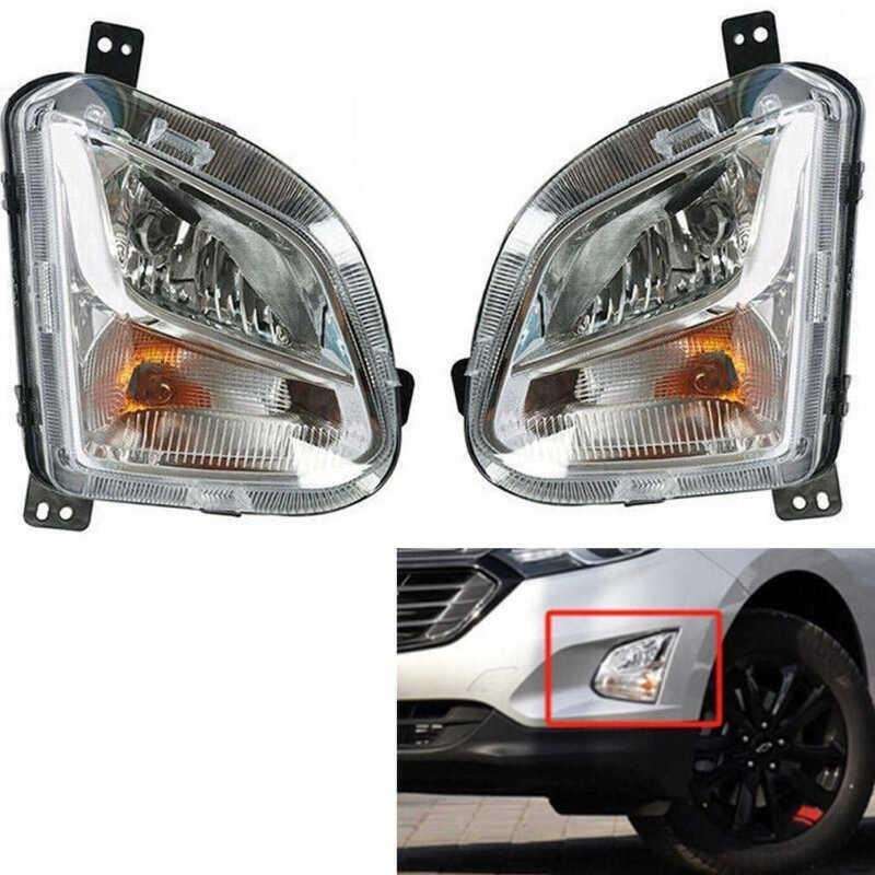 For Chevrolet Equinox 2018-2020 Front Bumper Fog Lamp Driving Light Pair