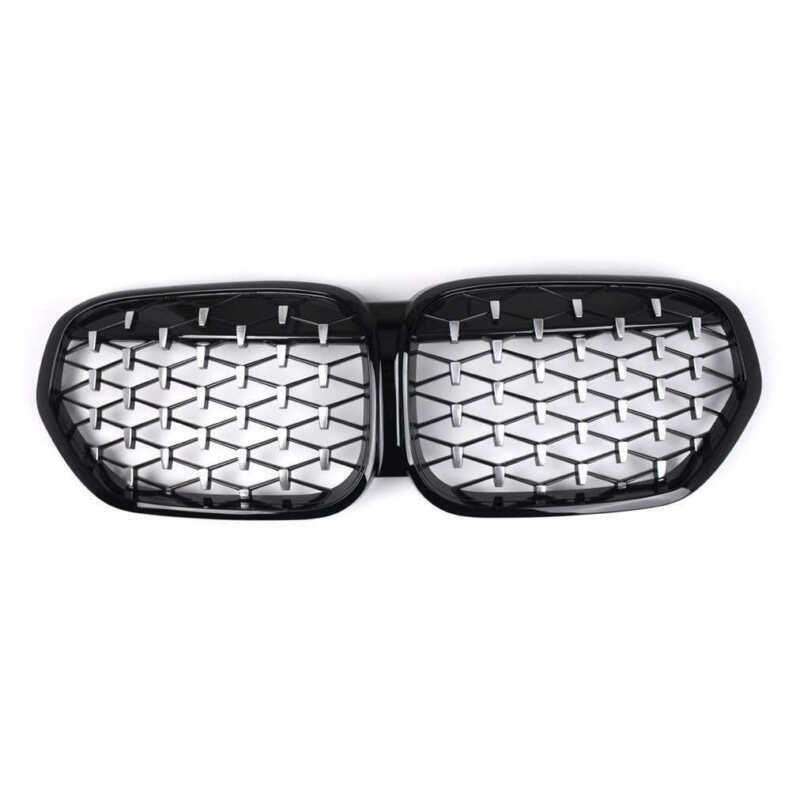 For BMW X1 F48 F49 LCI 2020-2023 Front Kidney Center Diamond Metor Grille Grill