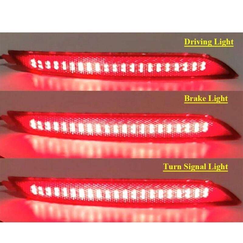 Rear Fog&amp;Brake Taillight Bumper Reflector Light For Hyundai Elantra 12-17 Pair A