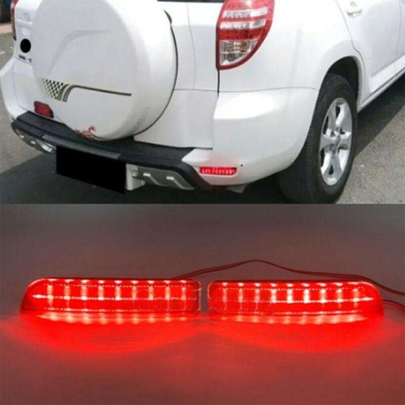 Rear Bumper Reflector Brake Lights For Toyota RAV4 06-12 Previa / Alphard Pair
