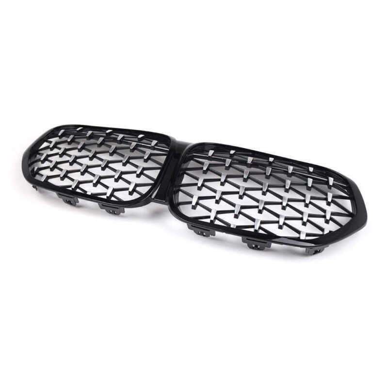 For BMW X1 F48 F49 LCI 2020-2023 Front Kidney Center Diamond Metor Grille Grill