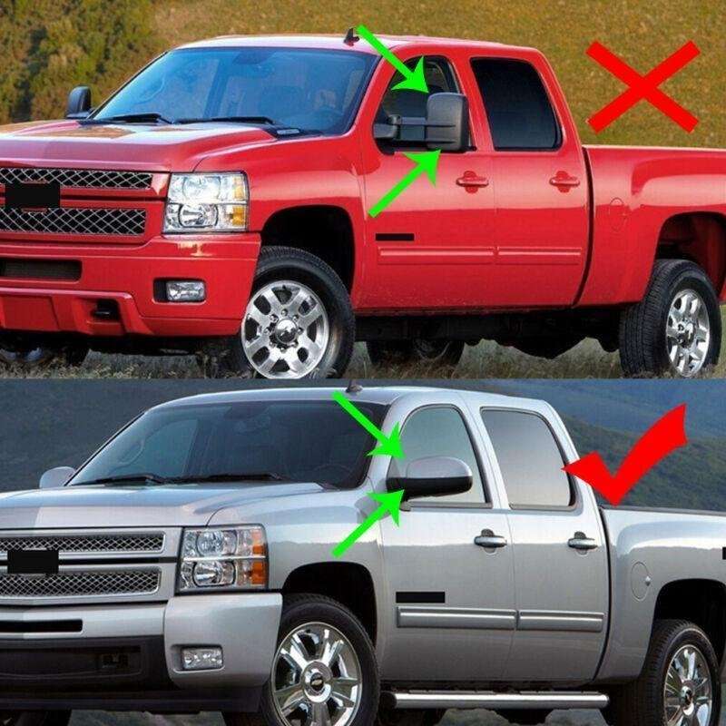 Chrome Mirror Cover Caps Fit 2007-2013 Chevrolet Silverado GMC Sierra Pair