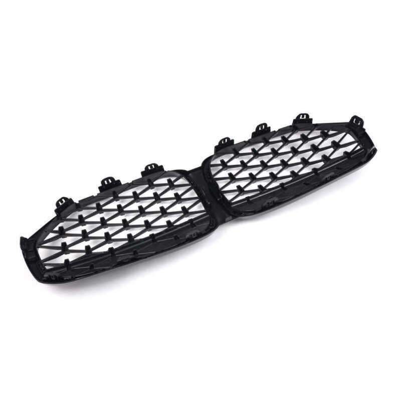 For BMW X1 F48 F49 LCI 2020-2023 Front Kidney Center Diamond Metor Grille Grill