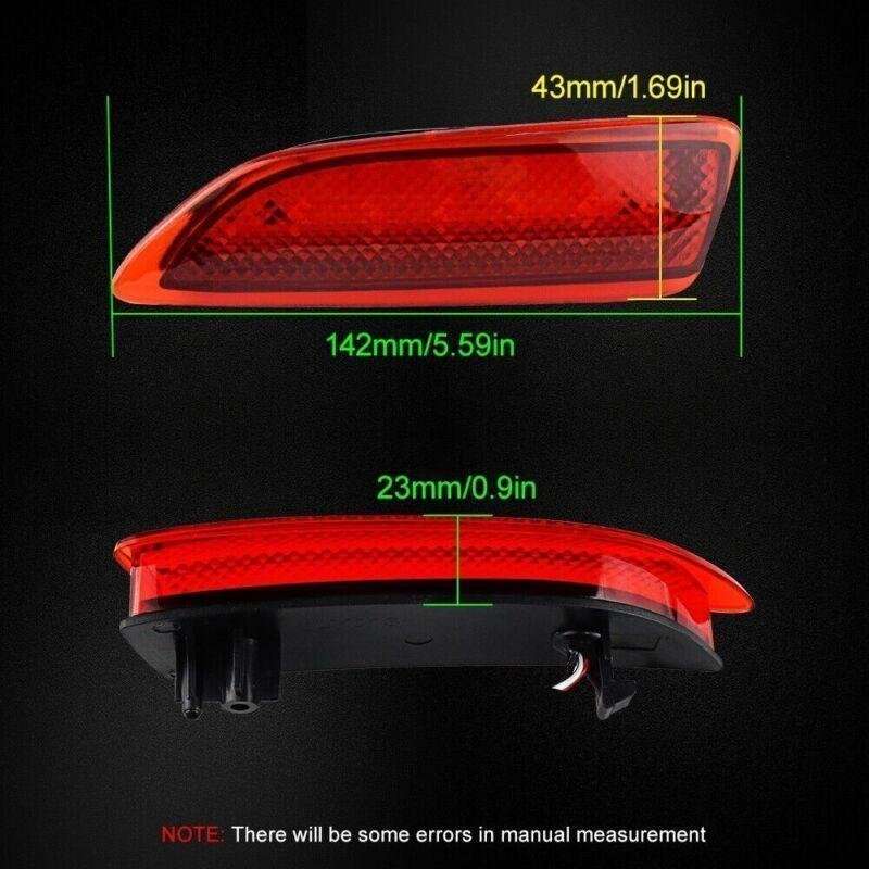 LED Rear Bumper Reflector Brake Lights Set For Toyota Corolla Lexus 2011-2013