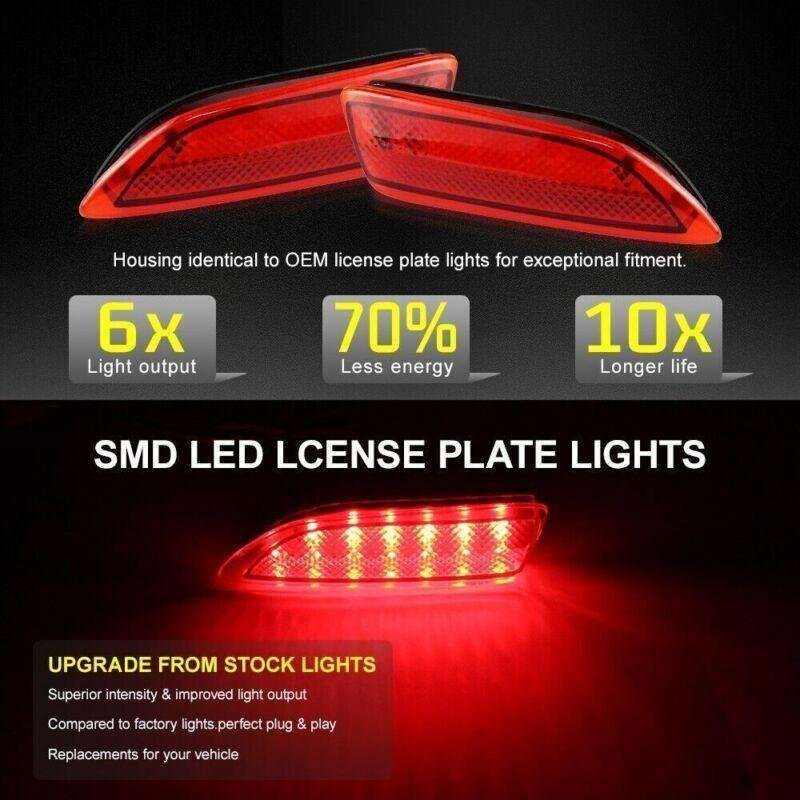 LED Rear Bumper Reflector Brake Lights Set For Toyota Corolla Lexus 2011-2013