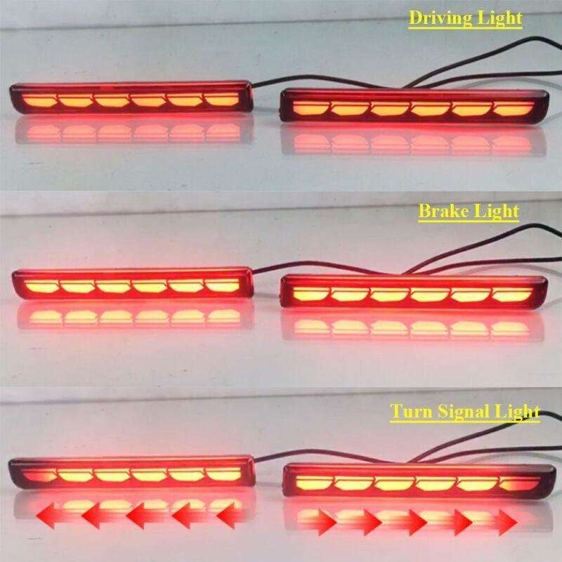 LED Rear Taillight Bumper Reflector Light For Toyota Wigo/Agya/Rush 18-21 Pair