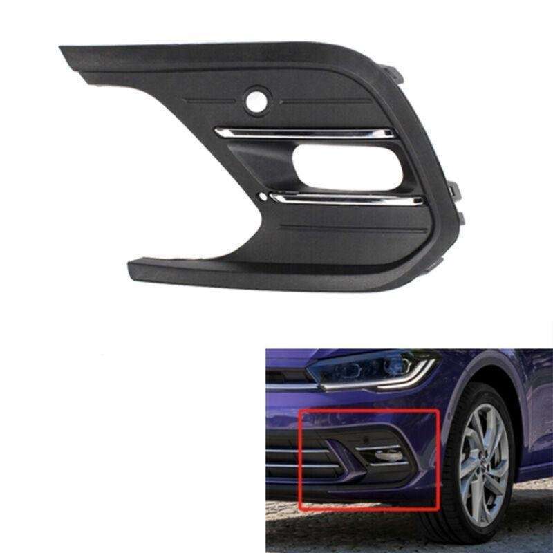 Front Bumper Fog Light Grille Cover For Volkswagen VW Polo 2021-23 Left Chrome