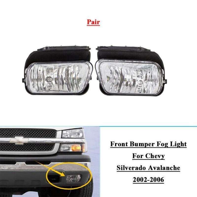 2xFront Bumper Fog Lights For Chevy Silverado Avalanche 02-06 LR GM2592127/3127
