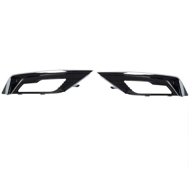 Front Bumper Fog Light Grille Bezel Cover For Ford Fusion 2017 2018 Chrome Pair